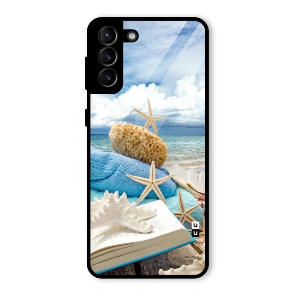 Beach Sky Glass Back Case for Galaxy S21 Plus