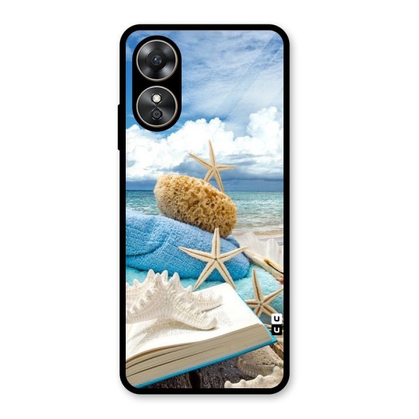 Beach Sky Glass Back Case for Oppo A17