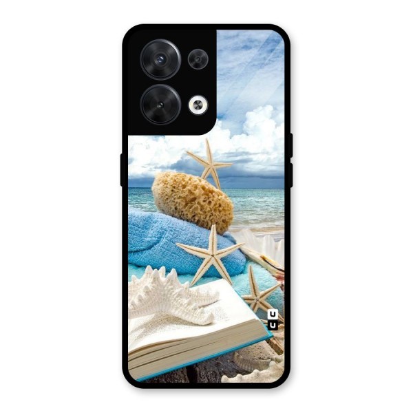 Beach Sky Glass Back Case for Oppo Reno8 5G