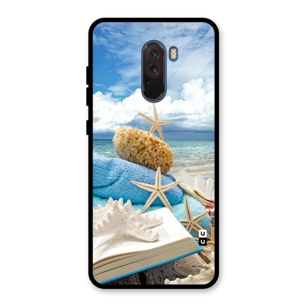 Beach Sky Glass Back Case for Poco F1