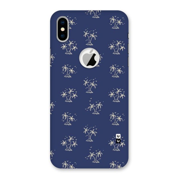 Beach Trees Back Case for iPhone XS Logo Cut