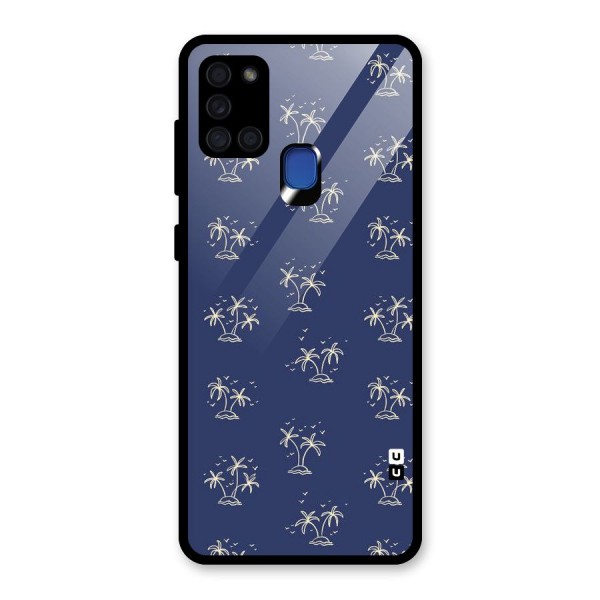 Beach Trees Glass Back Case for Galaxy A21s