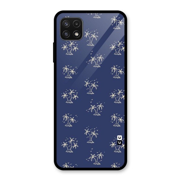 Beach Trees Glass Back Case for Galaxy A22 5G