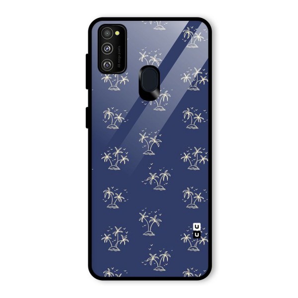 Beach Trees Glass Back Case for Galaxy M21