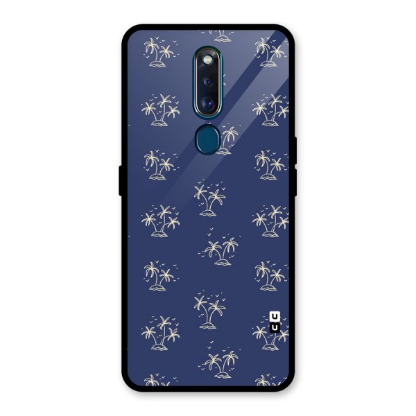 Beach Trees Glass Back Case for Oppo F11 Pro