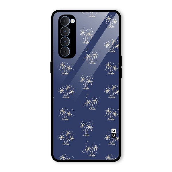 Beach Trees Glass Back Case for Oppo Reno4 Pro