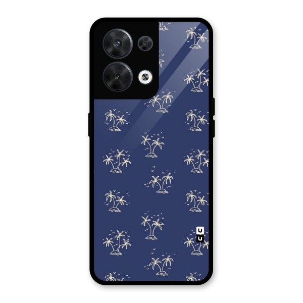 Beach Trees Glass Back Case for Oppo Reno8 5G