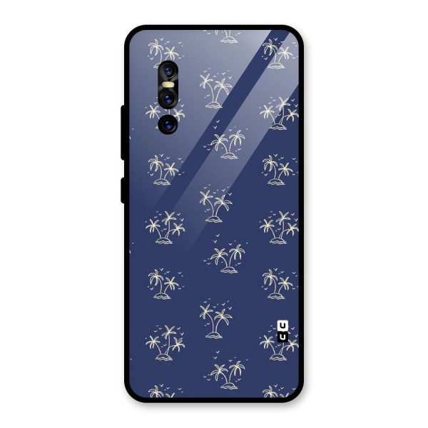 Beach Trees Glass Back Case for Vivo V15 Pro