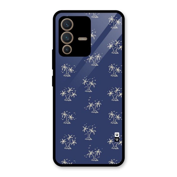 Beach Trees Glass Back Case for Vivo V23 5G