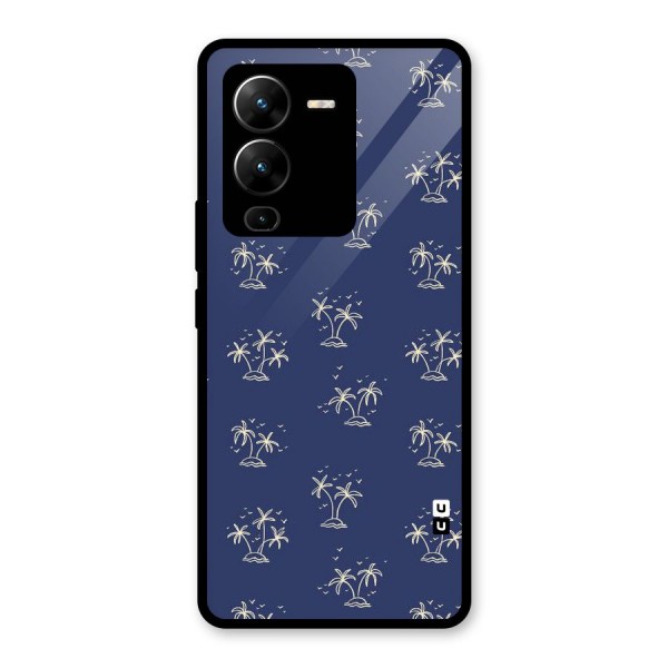 Beach Trees Glass Back Case for Vivo V25 Pro