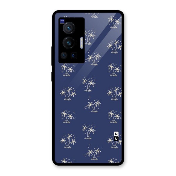 Beach Trees Glass Back Case for Vivo X70 Pro