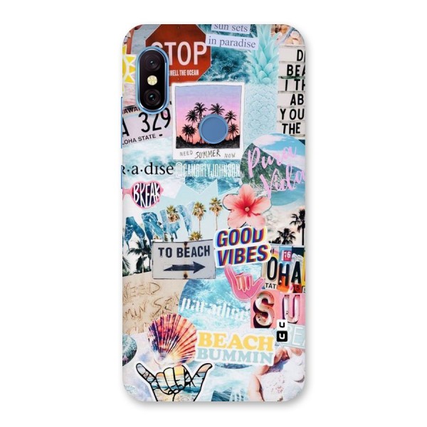 Beaching Life Back Case for Redmi Note 6 Pro