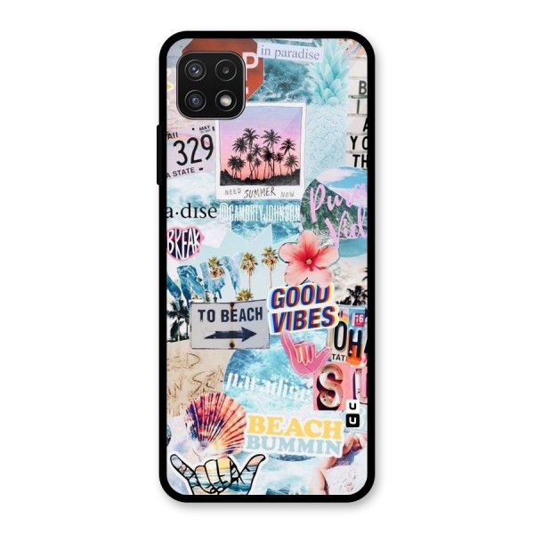 Beaching Life Glass Back Case for Galaxy A22 5G