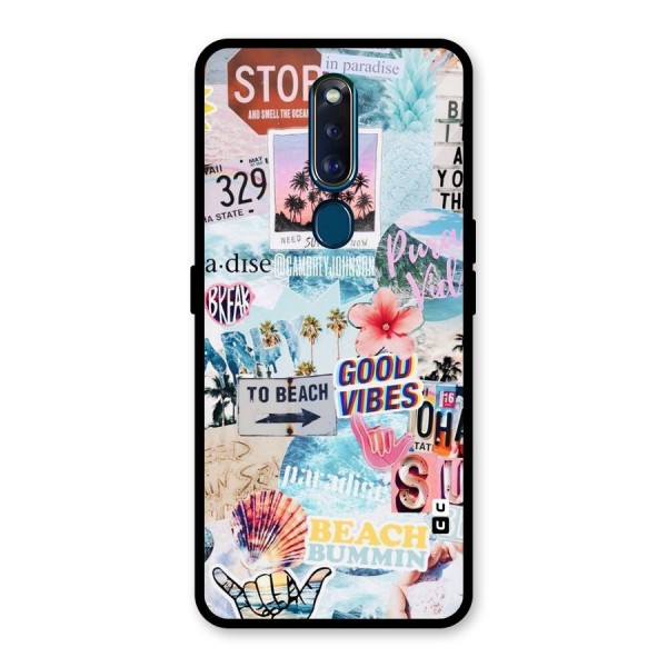 Beaching Life Glass Back Case for Oppo F11 Pro