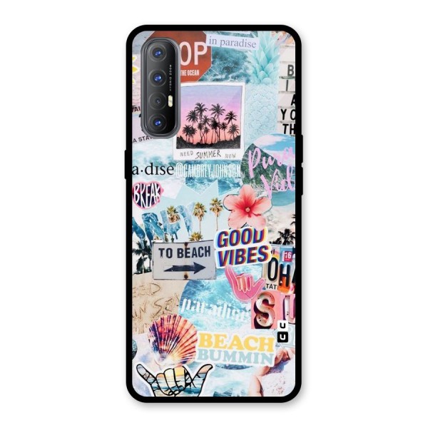 Beaching Life Glass Back Case for Oppo Reno3 Pro