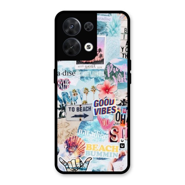 Beaching Life Glass Back Case for Oppo Reno8 5G