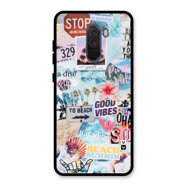 Beaching Life Glass Back Case for Poco F1