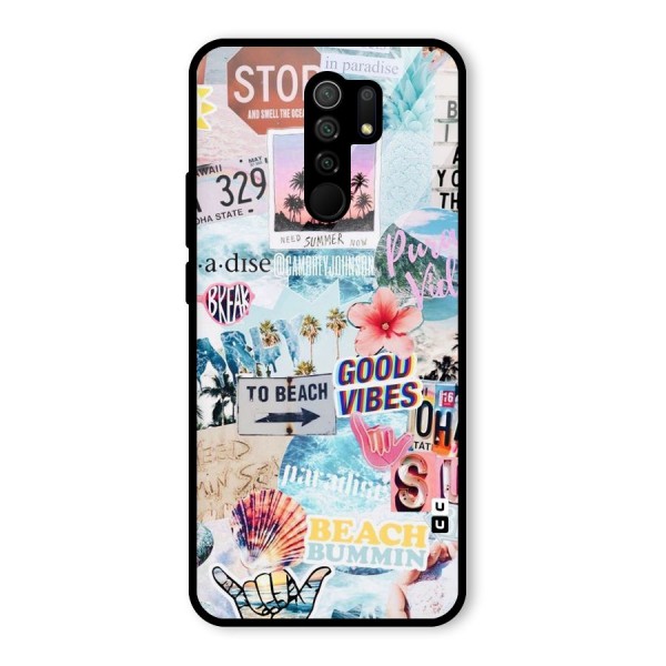 Beaching Life Glass Back Case for Redmi 9 Prime