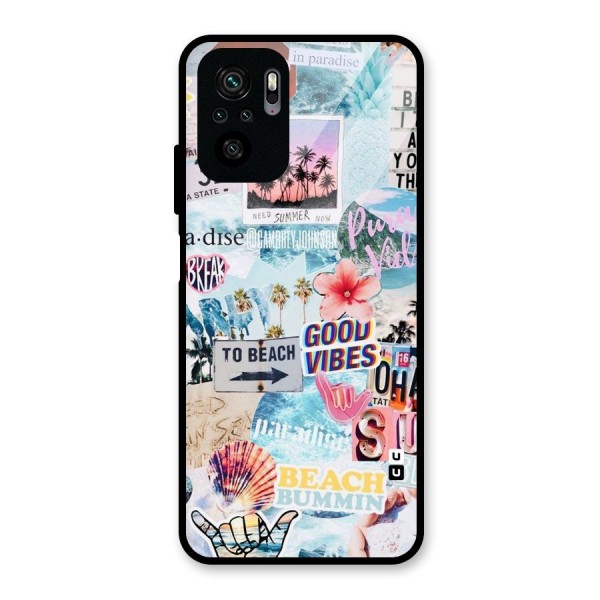 Beaching Life Glass Back Case for Redmi Note 10