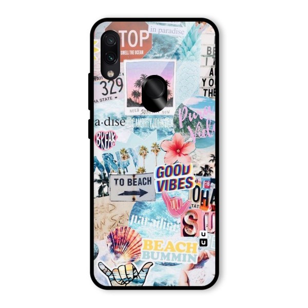 Beaching Life Glass Back Case for Redmi Note 7