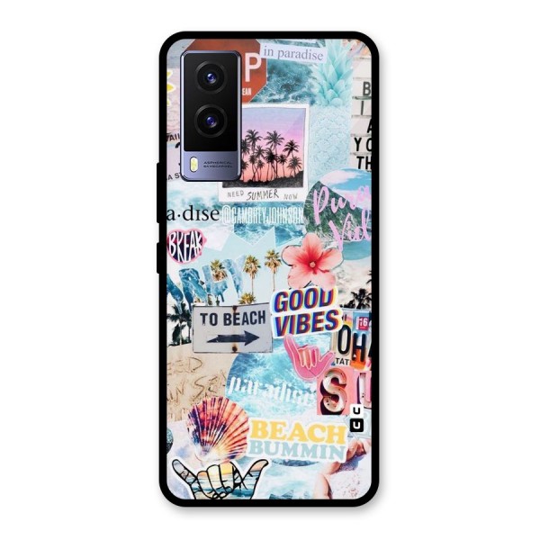 Beaching Life Glass Back Case for Vivo V21e 5G