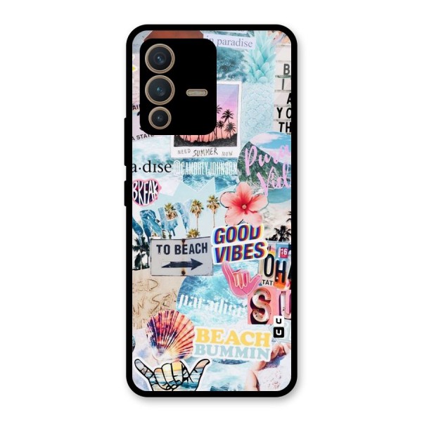 Beaching Life Glass Back Case for Vivo V23 5G