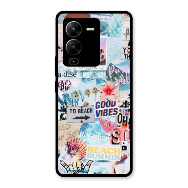 Beaching Life Glass Back Case for Vivo V25 Pro