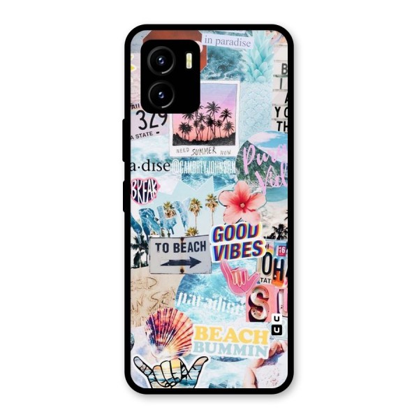 Beaching Life Glass Back Case for Vivo Y15s