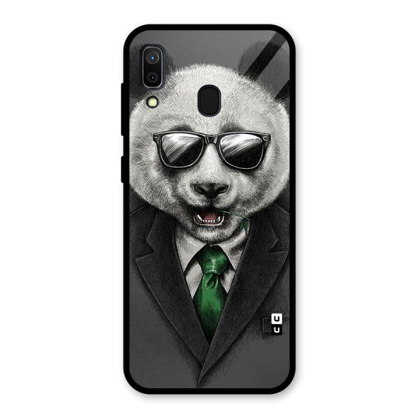 Bear Face Glass Back Case for Galaxy A30