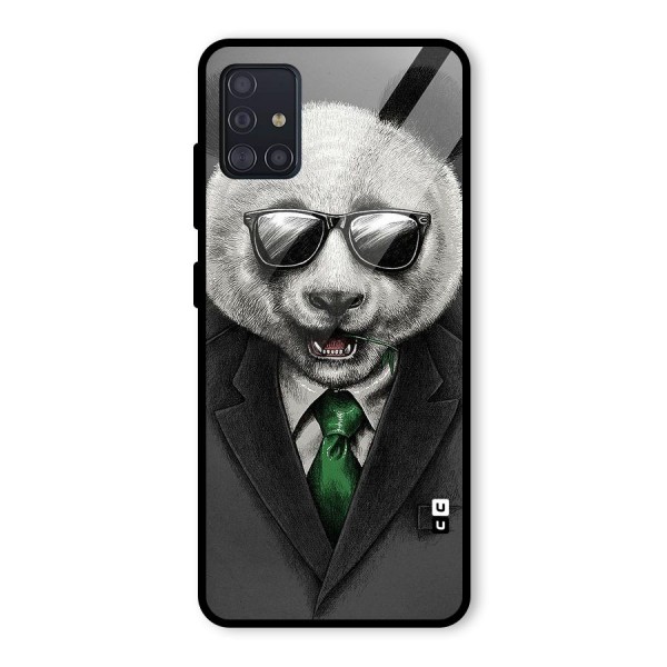 Bear Face Glass Back Case for Galaxy A51