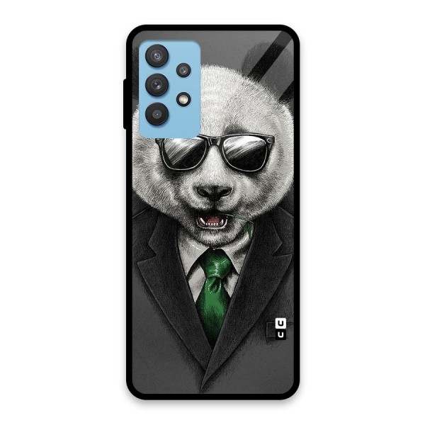 Bear Face Glass Back Case for Galaxy M32 5G