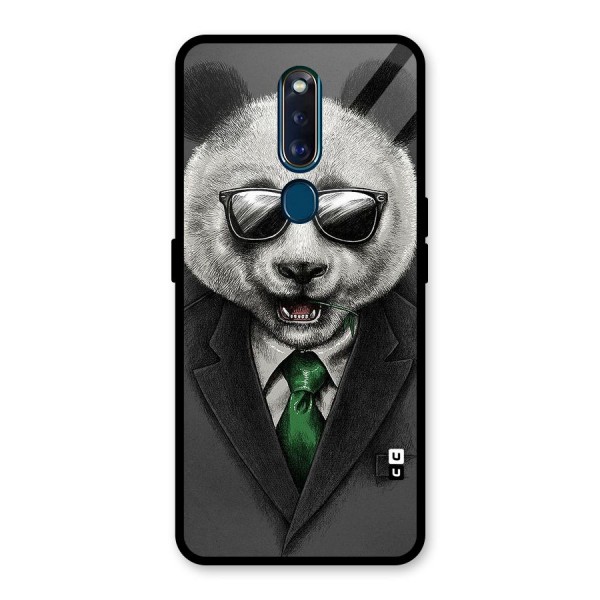 Bear Face Glass Back Case for Oppo F11 Pro