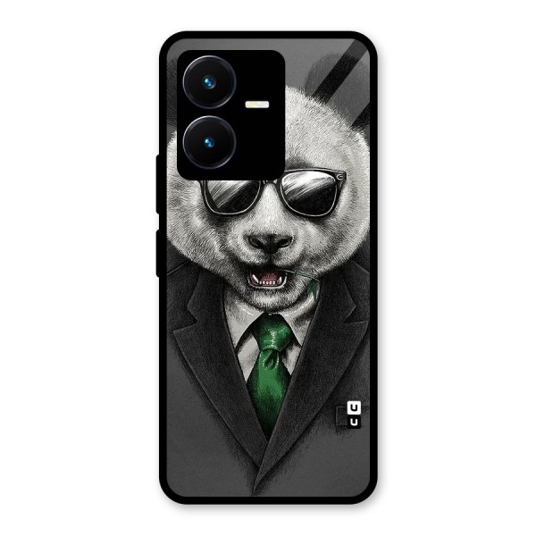 Bear Face Glass Back Case for Vivo Y22