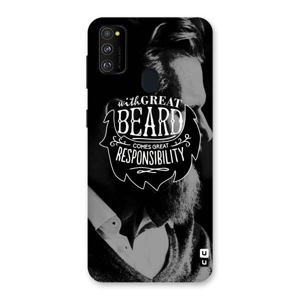 Beard Responsibility Quote Back Case for Galaxy M21