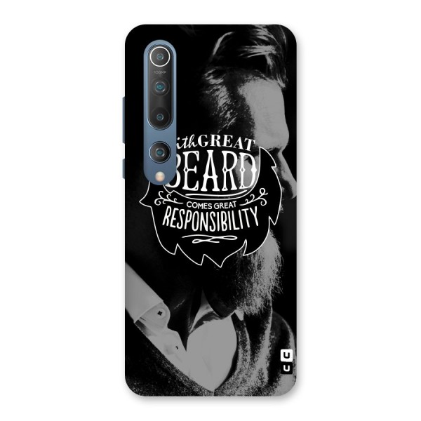 Beard Responsibility Quote Back Case for Mi 10