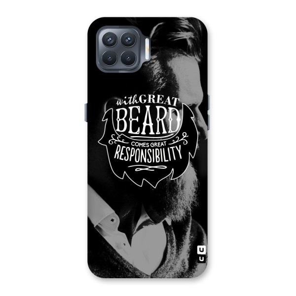 Beard Responsibility Quote Back Case for Oppo F17 Pro