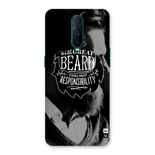 Beard Responsibility Quote Back Case for Oppo R17 Pro