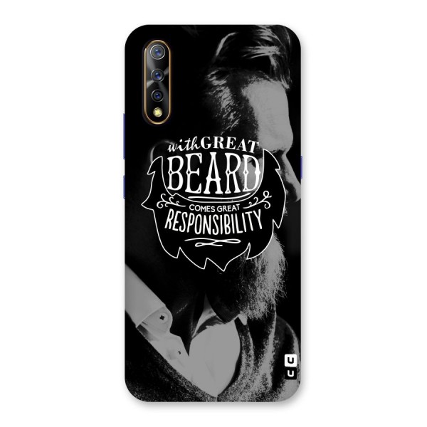 Beard Responsibility Quote Back Case for Vivo S1