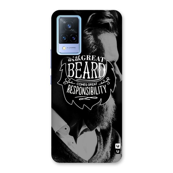 Beard Responsibility Quote Back Case for Vivo V21 5G