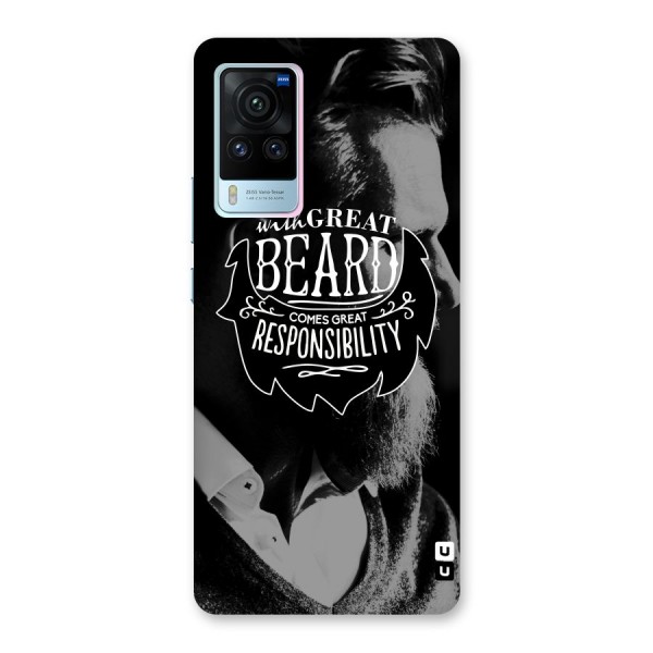 Beard Responsibility Quote Back Case for Vivo X60 Pro