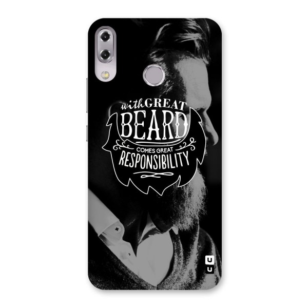 Beard Responsibility Quote Back Case for Zenfone 5Z