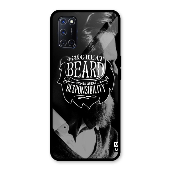 Beard Responsibility Quote Glass Back Case for Oppo A52