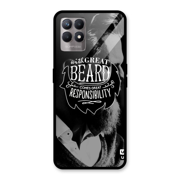 Beard Responsibility Quote Glass Back Case for Realme 8i