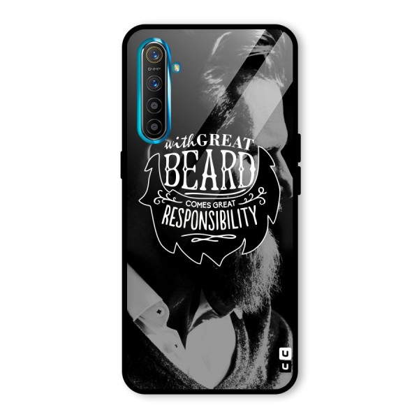 Beard Responsibility Quote Glass Back Case for Realme XT