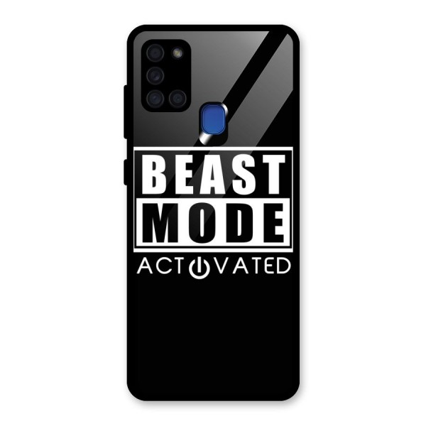 Beast Mode Activated Glass Back Case for Galaxy A21s