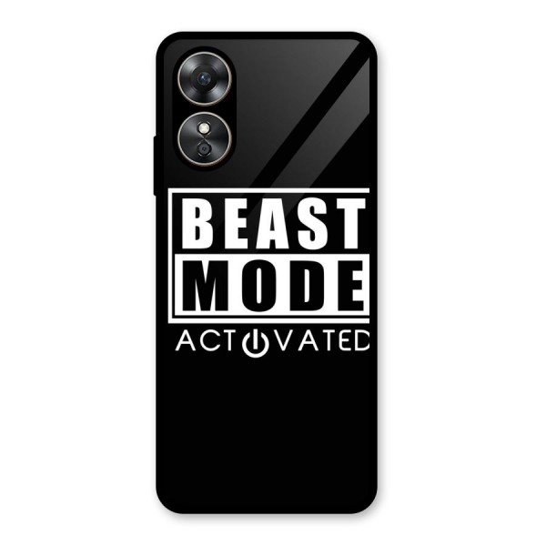 Beast Mode Activated Glass Back Case for Oppo A17