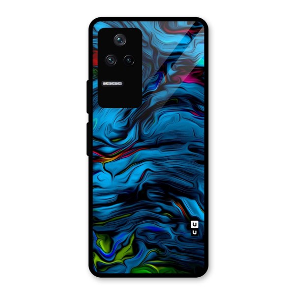 Beautiful Abstract Design Art Glass Back Case for Poco F4 5G