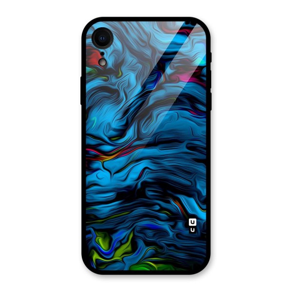 Beautiful Abstract Design Art Glass Back Case for XR