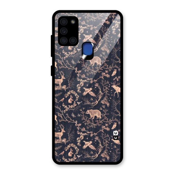 Beautiful Animal Design Glass Back Case for Galaxy A21s