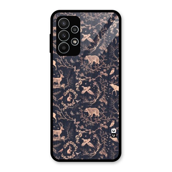 Beautiful Animal Design Glass Back Case for Galaxy A23